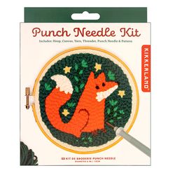 Kikkerland Fox Punch Needle Kit Cork 1 pk