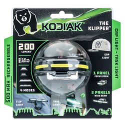 Kodiak Black/Green LED Rechargeable Cap Light