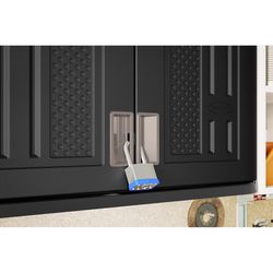 Suncast Cabinet 30.25 in. H X 30 in. W X 12 in. D Black Resin Wall Cabinet