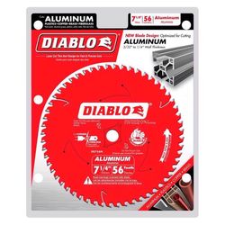 Diablo 7-1/4 in. D X 5/8 in. TiCo Hi-Density Carbide Circular Saw Blade 56 teeth 1 pk