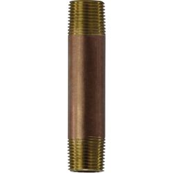 Anderson Metals 3/8 in. MPT in. X 3/8 in. D MPT Red Brass Nipple 2-1/2 in. L
