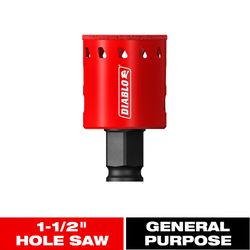 Diablo 1-1/2 in. Diamond Grit 5.52 in. L X 1/4 in. D Hole Saw