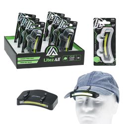 LitezAll 200 lm Black LED Cap Light AAA Battery
