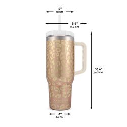 Yukon Outfitters 40 fl. oz. Gold Leopard BPA Free Double Wall Tumbler
