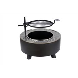Black+Decker 34 in. W Steel Transitional Round Wood Fire Pit