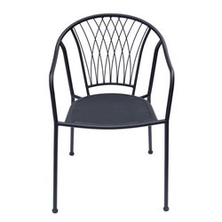 Living Accents Winston Black Steel Frame Stackable Chair