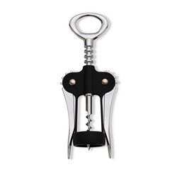 HIC Kitchen Black Chrome Wing Corkscrew