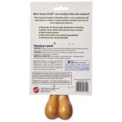 Spot Bam-bones For Dog Brown Bamboo Fibers Dino Bone Chew Dog Toy 1 pk