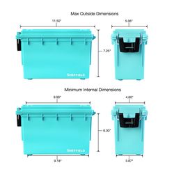 Sheffield 11.5 in. Field Box Teal