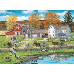 Eurographics Farm by the Lake Jigsaw Puzzles Multicolored 300 pc