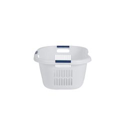 Rubbermaid White Plastic Laundry Basket