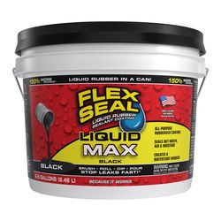 Flex Seal Family of Products Flex Seal MAX Black Liquid Rubber Sealant Coating 2.5 gal
