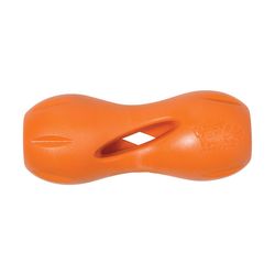 West Paw Zogoflex For Dog Orange Plastic Qwizl Dog Treat Toy/Dispenser Large 1 pk