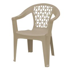 Adams Penza Biscuit Polypropylene Frame Stackable Chair