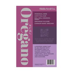 Chive Shido Seed Co. Oregano Seeds 1 pk