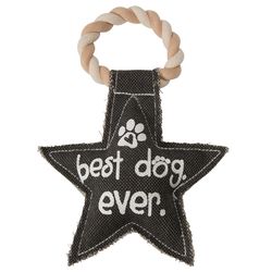 Pavilion Pavilion's Pets For Dog Black/Gray Cotton Star Squeak Dog Toy 9.5 1 pk
