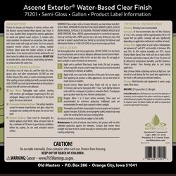 Old Masters Ascend Exterior Semi-Gloss Clear Water-Based Finish 1 gal