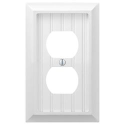Amerelle Cottage Matte White 2 gang Compressed Composite Duplex Wall Plate 1 pk