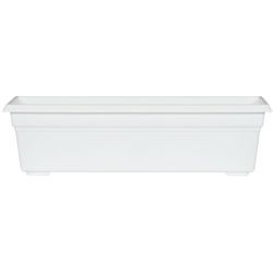 Novelty 6.4 in. H X 23.8 in. W X 8 in. D Plastic Countryside Flower Box White