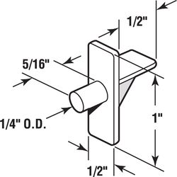 Prime-Line White Plastic Shelf Support Peg 1/4 inch Ga. 0.9 in. L 5 lb