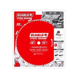 Diablo Steel Demon 14 in. D X 1 in. Medium Metal Cermet Circular Saw Blade 72 teeth 1 pk