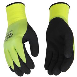 Kinco Hydroflector Men's Knit Wrist Cuff Waterproof Gloves Black/Green L 1 pair