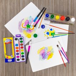 Bazic Products Flat Artist Paint Brush Set