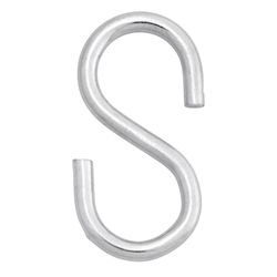 Hampton Medium Zinc-Plated Silver Steel 2.125 in. L S-Hook 55 lb 1 pk