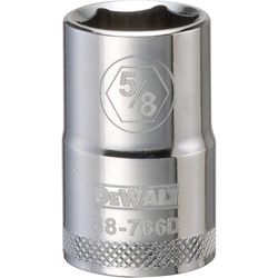 DeWalt 5/8 mm X 1/2 in. drive SAE 6 Point Socket 1 pc