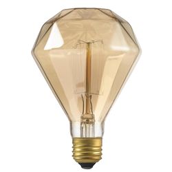 Globe Electric Designer Diamante 40 W BR30 Decorative Incandescent Bulb E26 (Medium) Amber 1 pk