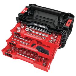 Craftsman VersaStack 1/4, 3/8 and 1/2 in. drive Metric and SAE 6 Point Mechanic's Tool Set 216 pc