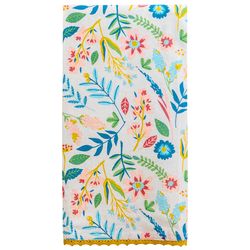 Karma Waterfront Multicolored Cotton Pressed Flowers Tea Towel 1 pk