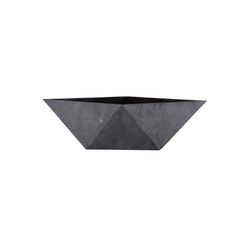 HC Companies 6 in. D Plastic Deco Faceted Bowl Planter Vanilla Bisque
