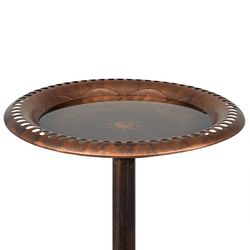 Alpine Bronze Plastic 20.25 in. Bird Bath with Stake