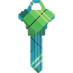 HILLMAN Wackey Plaid House/Office Universal Key Blank Single