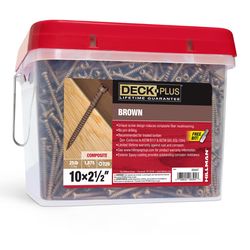 Deck Plus No. 10 Ga. X 2-1/2 in. L Brown Star Undercut Head Composite Deck Screws