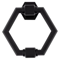 National Hardware Powell 4 in. L Matte Black Die Cast Zinc Door Knocker