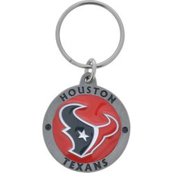 HILLMAN NFL Tempered Steel Red/Silver Split Ring Keychain