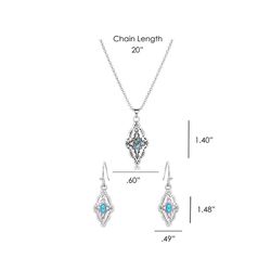 Montana Silversmiths Women's Montana Skies Diamond Silver/Turquoise Jewelry Sets