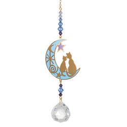Woodstock Chimes Multicolored Acrylic/Glass/Metal 5 in. H Cats Suncatcher