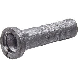 HILLMAN 0.25 in. D X 1 in. L Lead Round Head Concrete Screw Anchor 100 pc