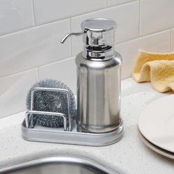 InterDesign York Ergo 10 oz Counter Top Liquid Soap Dispenser Kit