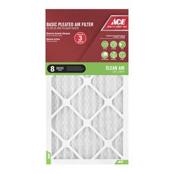 Ace 16 in. W X 30 in. H X 1 in. Synthetic 8 MERV Pleated Air Filter 1 pk
