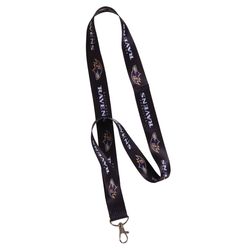 HILLMAN NFL Polyester Black/White Carabiner Clip Lanyard