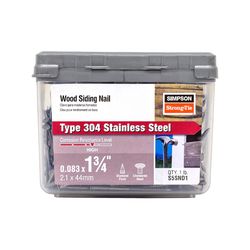 Simpson Strong-Tie 5D 1-3/4 in. Siding Stainless Steel Nail Round Head 1 lb