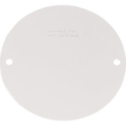 Sigma Engineered Solutions Round Stamped Steel 4.13 in. H X 4.13 in. W Flat Box Cover