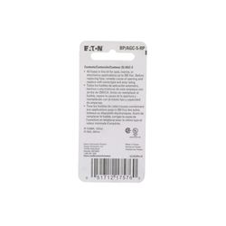 Bussmann 5 amps AGC Clear Glass Tube Fuse 5 pk