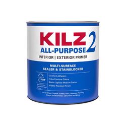 KILZ White Flat Water-Based Acrylic Stain Blocking Primer 1 qt