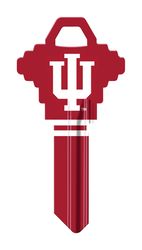 HILLMAN NCAA Indiana Hoosiers House/Office Key Blank 68 Single For Schlage Locks Red