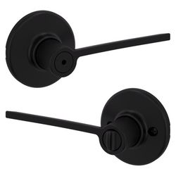 Kwikset Ladera Contemporary Matte Black Privacy Lever